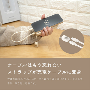 MOTTERU 準固体モバイルバッテリー 10000mAh e angle select アーモンドミルク EAN-MBSS10001-AM-イメージ5
