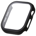 エレコム Apple Watch Series 10(46mm)用フルカバーケース プレミアムガラス/ゴリラ/セラミックコート ブラック AW-24AFCGOCBK