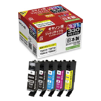 JIT キヤノン BCI-331/330対応 ジットリサイクルインクカートリッジ 5色パック JIT-C3303315P