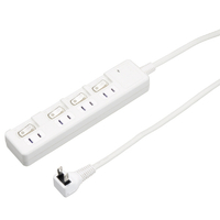 ヤザワ 雷ガｰド付4個口節電タップ5m ホワイト H8KS445WH