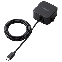 エレコム AC充電器(2．4A/Cケーブル一体型+Aポート×1) ブラック MPA-ACC22BK
