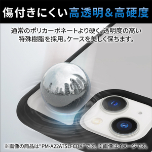 エレコム iPhone 14/13用TOUGH SLIM LITE フレームカラー リング付 ブラック PM-A22ATSLFCRBK-イメージ5