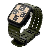 ラスタバナナ Apple Watch 4-10/SE1-2 38/40/41/42(10のみ)mm用シリコンバンド カーキ RBLAW4007KH