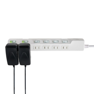 エルパ 耐雷スイッチ付きタップ 6個口5m e angle select ホワイト WLK-R65SWE5-イメージ11