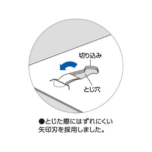 コクヨ 針なしステープラーハリナックス コンパクトアルファ ペールホワイト FC329SV-SLN-MSH305PW-イメージ7