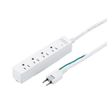ヤザワ 3Pマグネットフック付タップ4個口5m ホワイト H5HJKP405WH