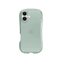 グルマンディーズ iPhone17用クリスタルクリアケース ライトブルー GMD-33LBL