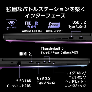 ASUS ノートパソコン ROG Strix SCAR 18 (G835LXG) オフブラック G835LXG-U9R5090R642T-イメージ10