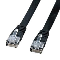 サンワサプライ UTPエンハンスドカテゴリ5より線フラットケーブル(3m) ブラック LA-FL5-03K