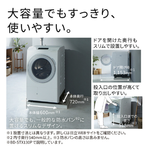 日立 ドラム式洗濯乾燥機 ビッグドラム ホワイト BD-SX130PR W-イメージ17