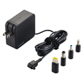 エレコム ノートパソコン用ACアダプター(65W/変換コネクター付属) ブラック ACDC-TP9565BK