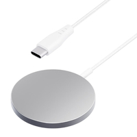 PGA マグネット式 ワイヤレス充電器 USB Type-C 一体型ケーブル [2m] ホワイト PG-MG20C02WH