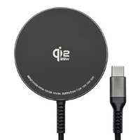 ラスタバナナ QI2．2認証 TYPE-Cケーブル直付ワイヤレスチャージャー 25W 1M ダークグレー R10WCC25W05DG