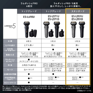 パナソニック シェーバー ラムダッシュ PRO5枚刃 ES-L551U-S-イメージ11