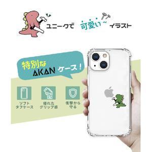 AKAN iPhone 13 Pro用ソフトタフケース おしごとザウルス―日曜大工 ピンク AK20997I13P-イメージ4
